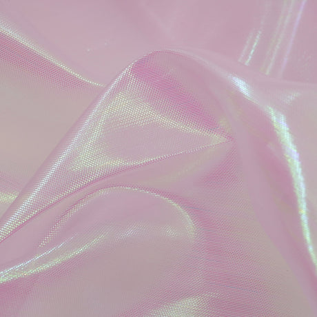 Pastel Iridescent Organza Polyester Nylon Fabric - Pastel Iridescent, Sheer, 58" Width (1 Yard)