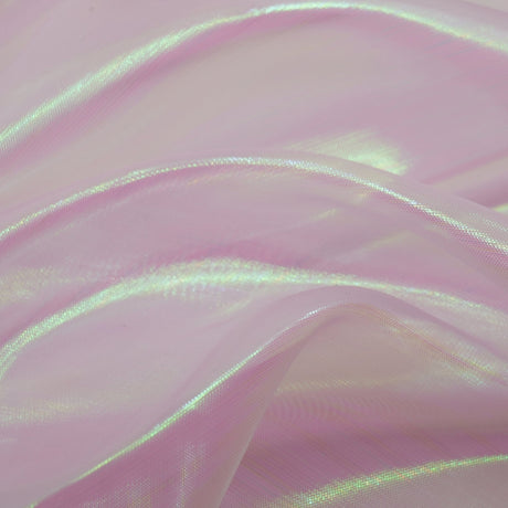 Pastel Iridescent Organza Polyester Nylon Fabric - Pastel Iridescent, Sheer, 58" Width (1 Yard)
