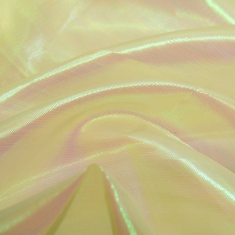 Pastel Iridescent Organza Polyester Nylon Fabric - Pastel Iridescent, Sheer, 58" Width (1 Yard)