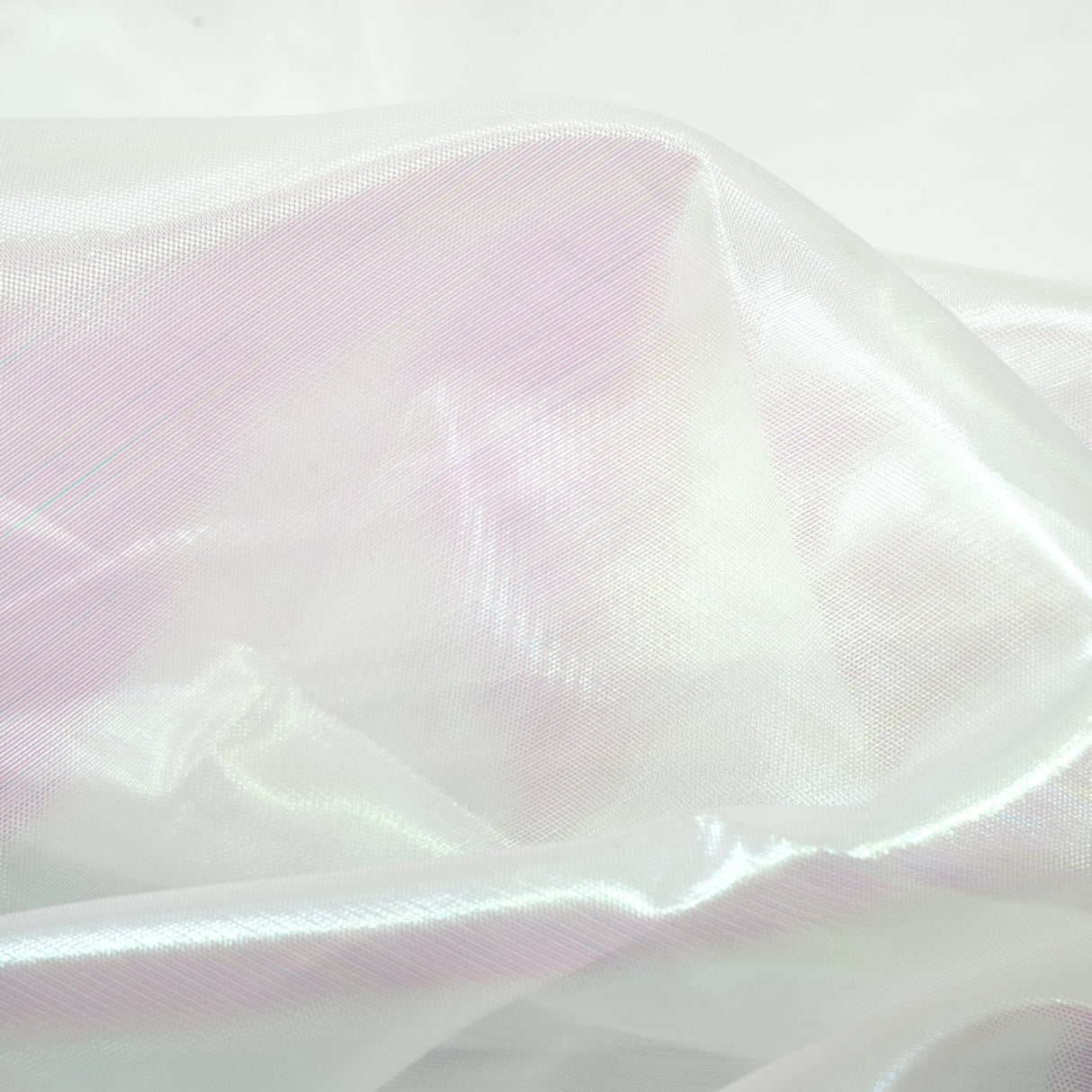Pastel Iridescent Organza Polyester Nylon Fabric - Pastel Iridescent, Sheer, 58" Width (1 Yard)