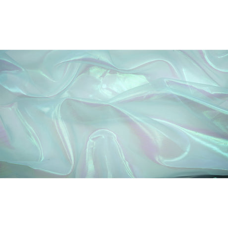 Pastel Iridescent Organza Polyester Nylon Fabric - Pastel Iridescent, Sheer, 58" Width (1 Yard)