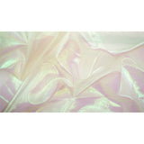 Pastel Iridescent Organza Polyester Nylon Fabric - Pastel Iridescent, Sheer, 58" Width (1 Yard)