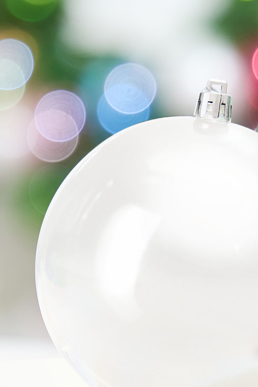4" Pearl Iridescent Ball Ornament