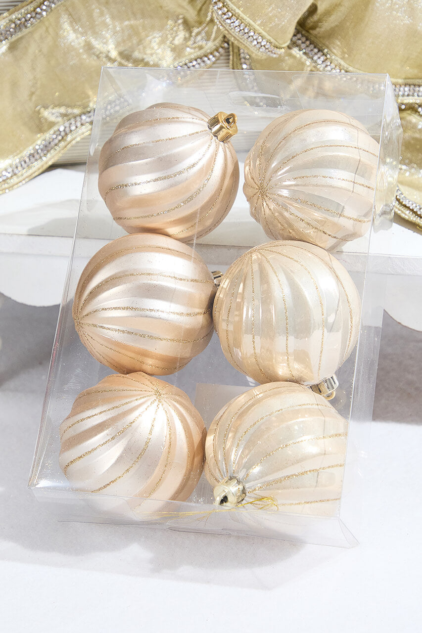 3" Pearl Shatterproof Boxed - Set of 6
