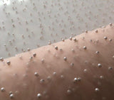 Very Soft Tulle With Pearls Polyester Fabric - Sheer Beaded Tulle, 52" Width (1 Yard)