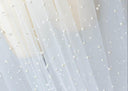 Very Soft Tulle With Pearls Polyester Fabric - Sheer Beaded Tulle, 52" Width (1 Yard)