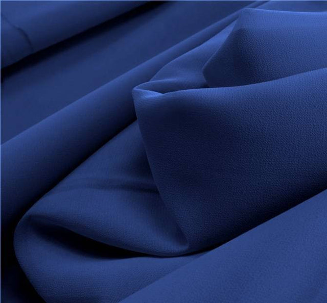 Pebble Georgette 100 Percent Polyester Fabric - Blue Pebble Texture, 58/60" Width (1 Yard)