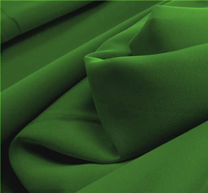 Pebble Georgette 100% Polyester Fabric - Kelly Green, Pebble Texture, 58/60" Width (1 Yard)