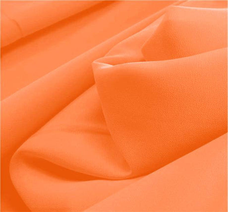 Pebble Georgette 100 Percent Polyester Fabric - Orange, 58/60" Width
