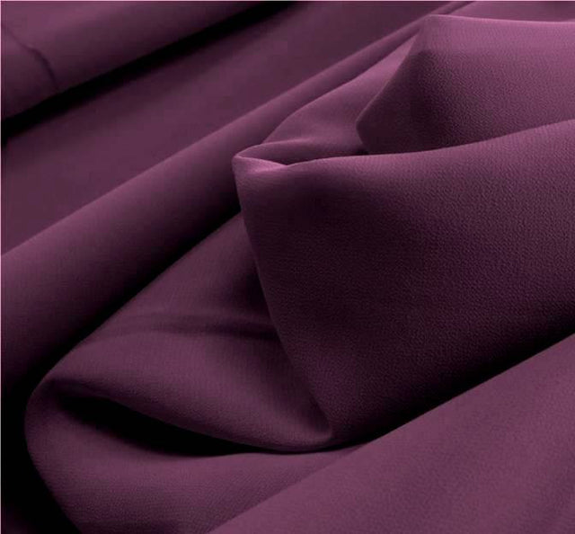 Pebble Georgette 100% Polyester Fabric - Purple, 58/60" Width (1 Yard)