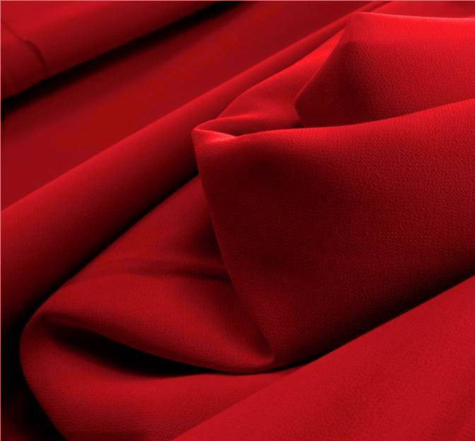 Pebble Georgette Polyester Fabric - Red Pebble Texture, 58/60" Width (1 Yard)