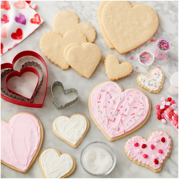 Wilton Nesting Heart-Shaped Cookie Cutters, 4-Piece Set ruffled