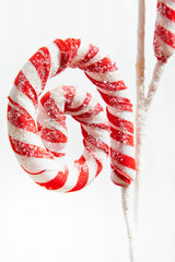 29” Striped Spiral Peppermint Spray