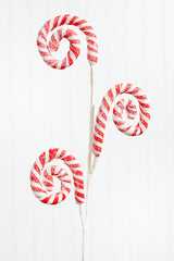 29” Striped Spiral Peppermint Spray