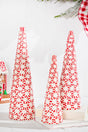 10.5" - 16.5" Clay Dough Peppermint Candy Trees - Set Of 3