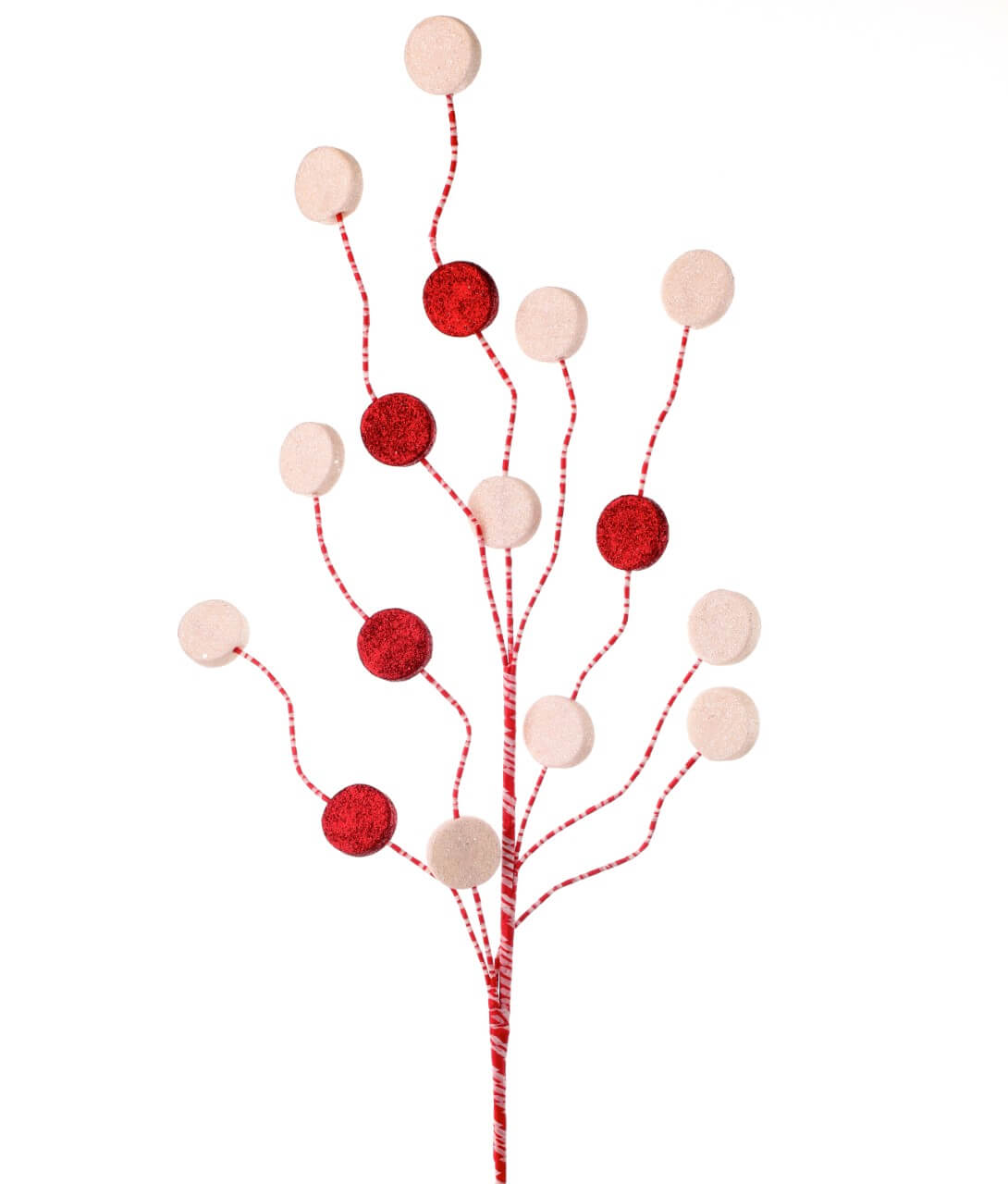 31” Glitter Candy Disk Peppermint Spray