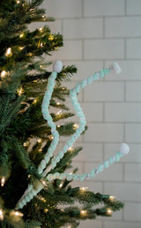 25” Mini Cottonball Peppermint Christmas Spray - Green/White