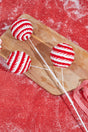 24” Red/White Peppermint Ball Spray