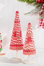 Red & White Clay Dough Candy Tree - Set Of 2