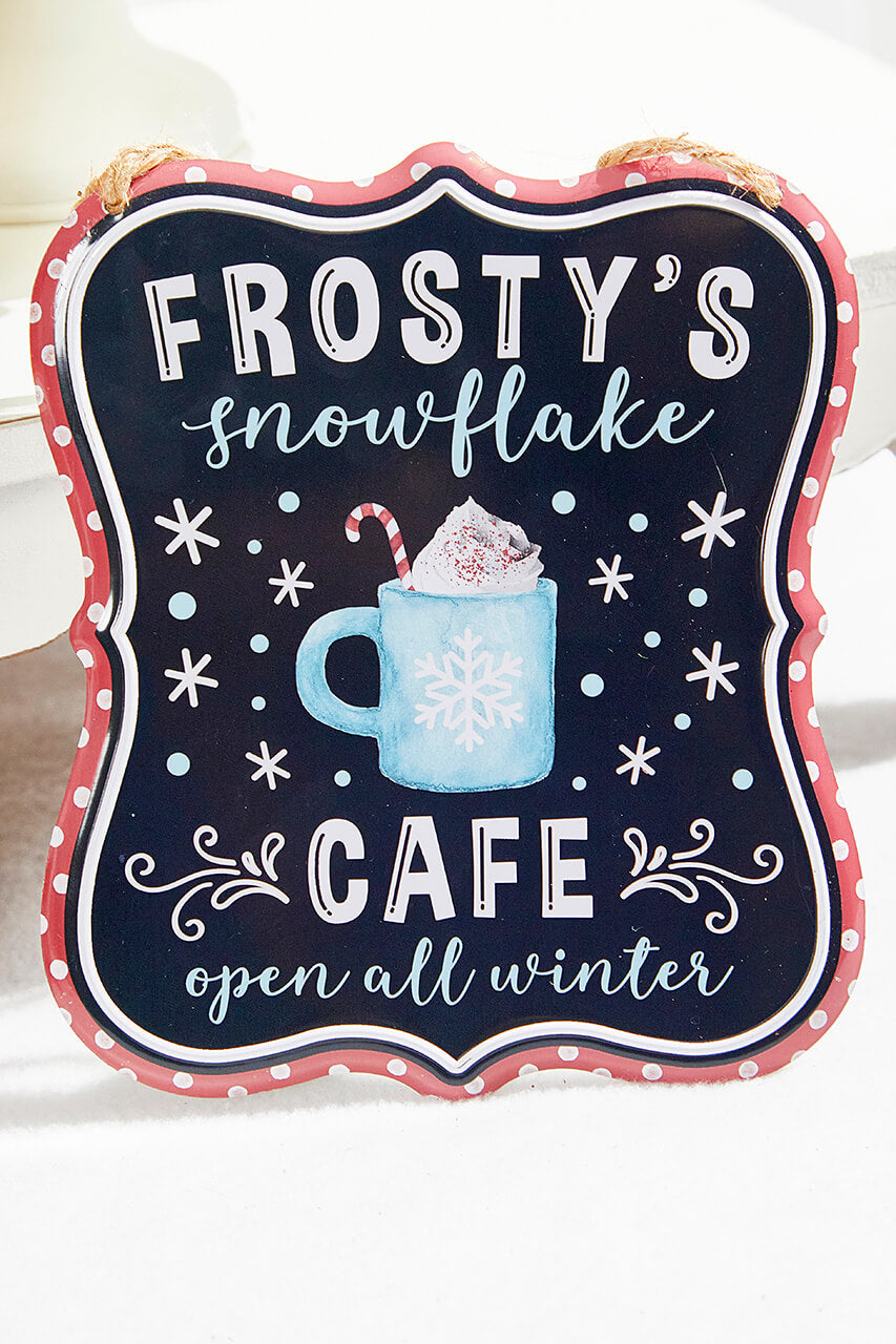 7"x 6" Assorted Embossed Winter Sign