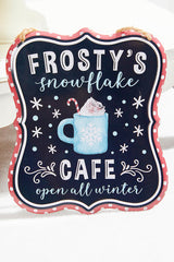 7"x 6" Assorted Embossed Winter Sign