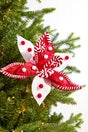 22" Peppermint Swirl Poinsettia Stem