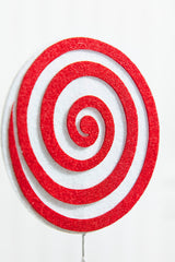 20” Red and White Swirl Candy Stem