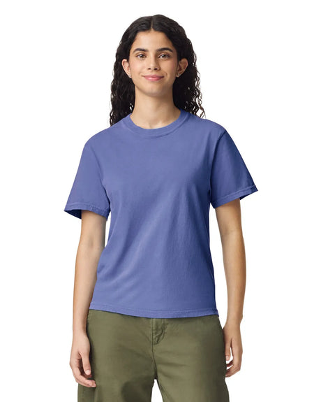 Comfort Colors 1717 Adult Tee Cotton Fabric - Periwinkle, 4.5 Oz/Yd², 90% Ring Spun Cotton / 10% Polyester (1 Unit)