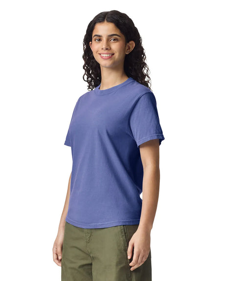 Comfort Colors 1717 Adult Tee Cotton Fabric - Periwinkle, 4.5 Oz/Yd², 90% Ring Spun Cotton / 10% Polyester (1 Unit)