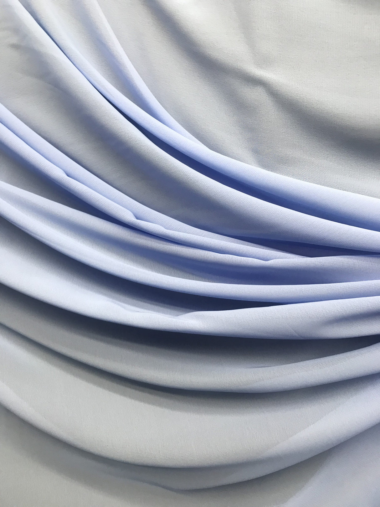 Coppen Blue Polyester Chiffon Fabric - Blue, Very Light Sheer, 59"-60" Wide (1 Yard)