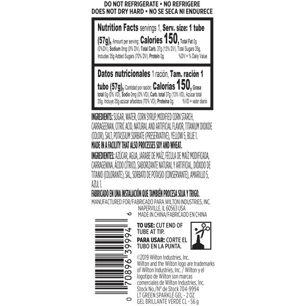Wilton Light Green Sparkle Gel – 2 oz.
