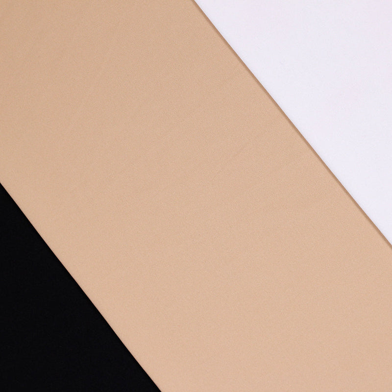 Phantom Polyester Spandex Fabric - Jet Black, White, Nude, 58-60" Width, 80 GSM (1 Yard)