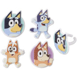 Bluey So Much Fun Rings, 12 Cupcake Cake Decorations Featuring Bluey, Bingo, Bandit, and Chilli, 3D Food Safe Cake Toppers – 72 Pack (Copy)