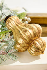 6" Large Matte Gold Turban Ornament