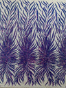 Phoenix Sequin Feather Polyester Fabric - Iridescent Flame Design, 54" Width (1 Yard)