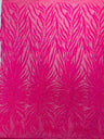 Phoenix Sequin Feather Polyester Fabric - Iridescent Flame Design, 54" Width (1 Yard)