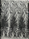 Phoenix Sequin Feather Polyester Fabric - Iridescent Flame Design, 54" Width (1 Yard)
