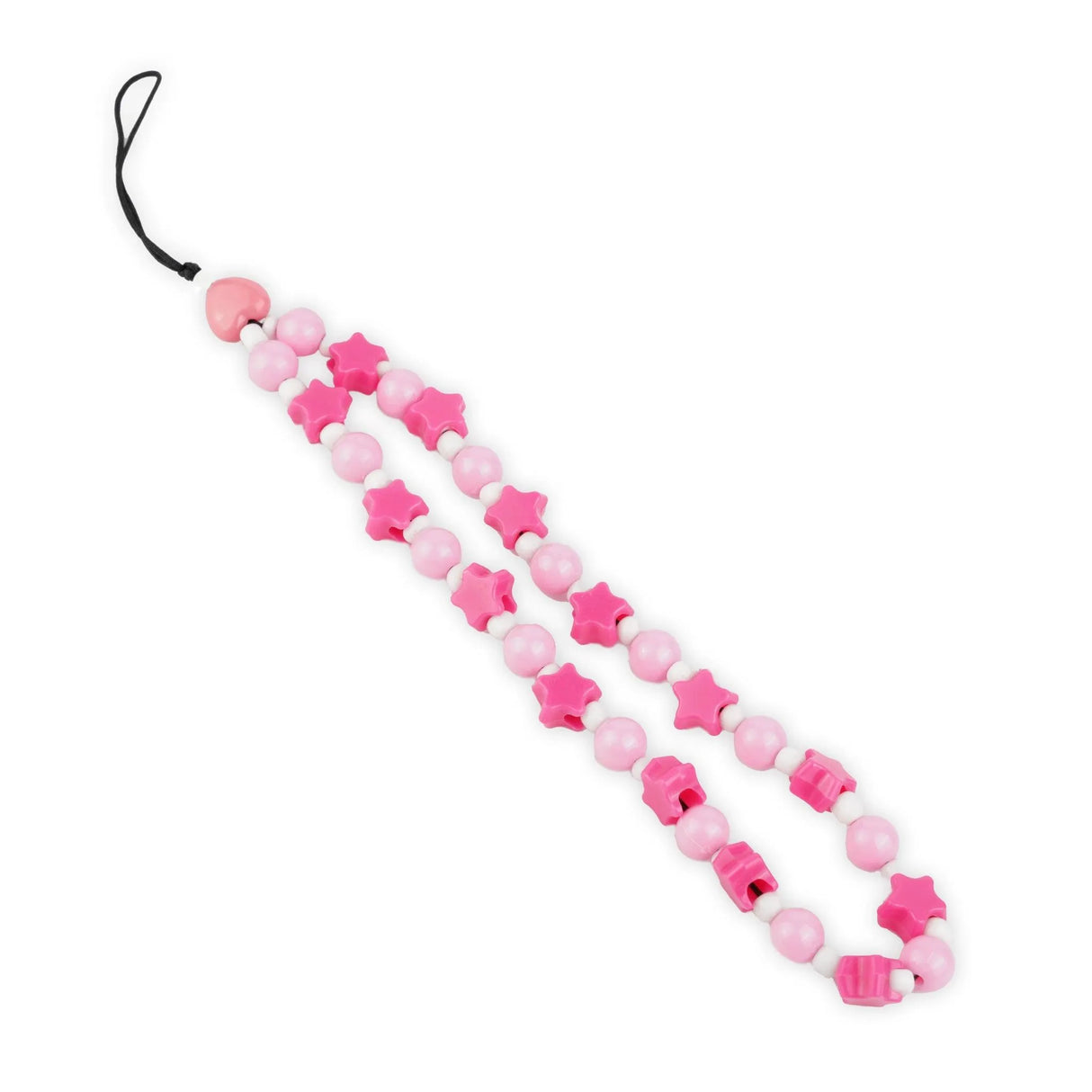 Phone Charm Stars and Beads - Pink