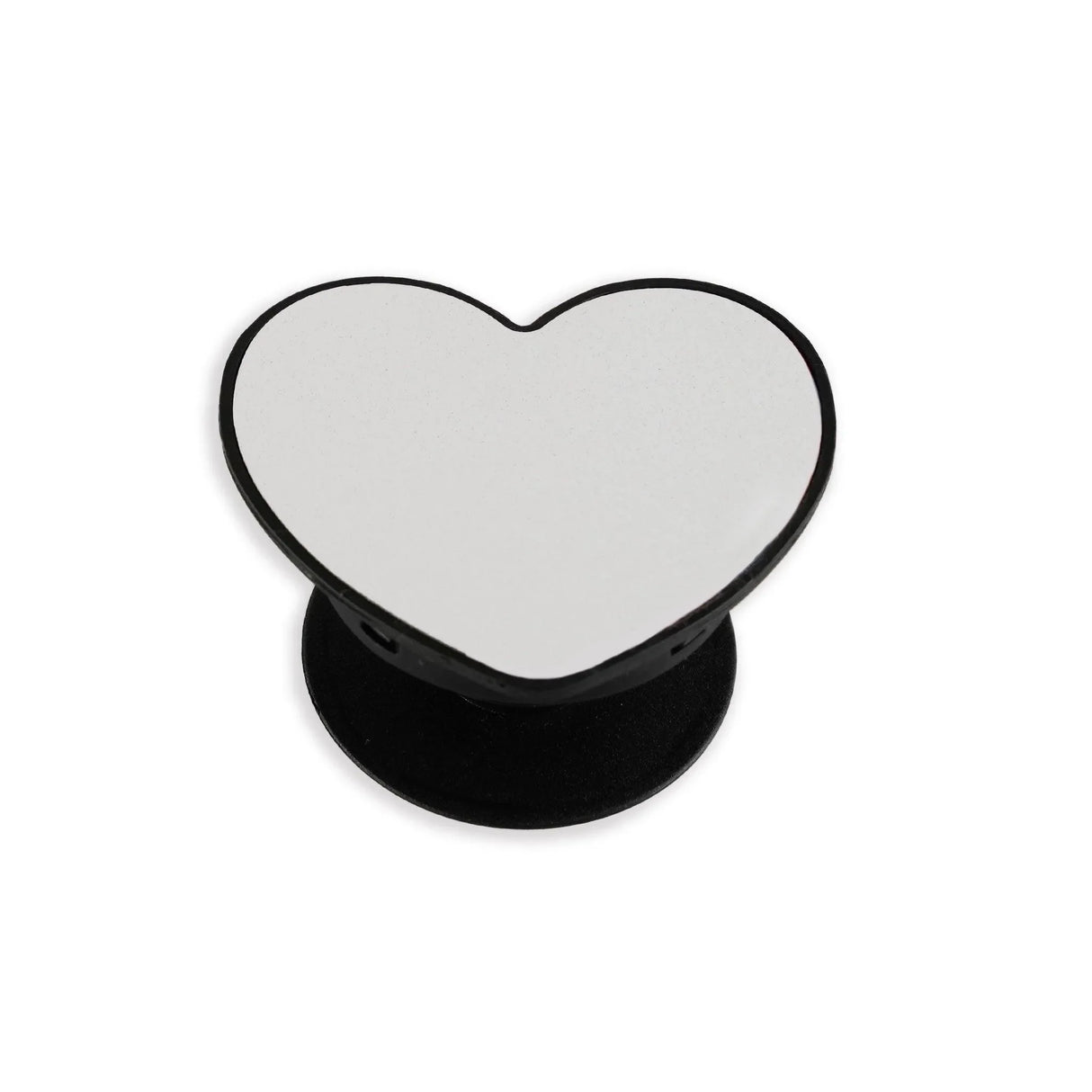 Phone Grip & Aluminum Insert - Black Heart (5 Pieces)