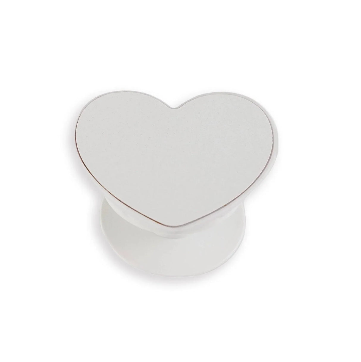 Phone Grip & Aluminum Insert - White Heart (5 Pieces)