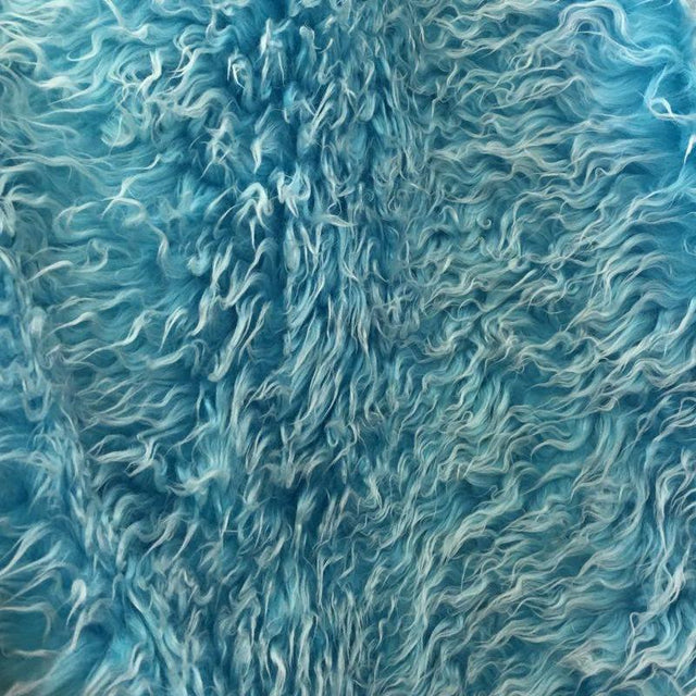 Turquoise Java Frosted Mongolian Faux Fur Fabric,