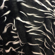 White Black Faux Fur Two Tone Spiked Shaggy Long Pile Fabric,