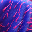 Royal Fuchsia Faux Fur Two Tone Spiked Shaggy Long Pile Fabric,