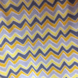 Yellow Print Chevron Anti Pill Fleece Fabric,