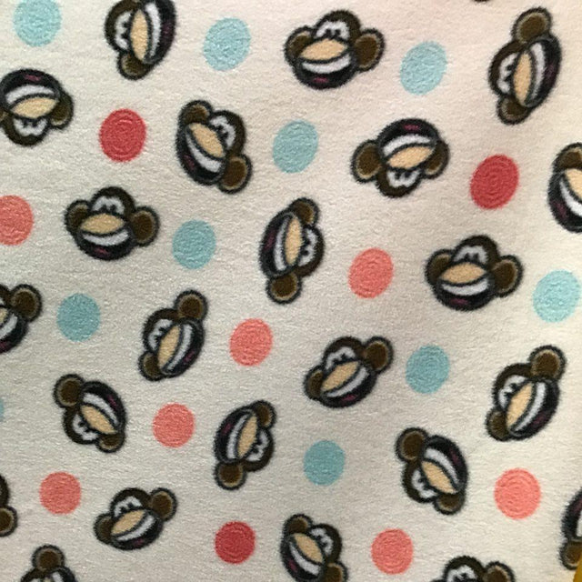 Monkey Fleece Fabric, Default Title