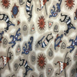 Kokopelli Gray Fleece Fabric,