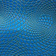 Blue Gold Hypnotic Spiral Sparkle PU Leather Fabric,
