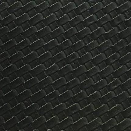 Black Basket Weave Upholstery Vinyl Fabric,