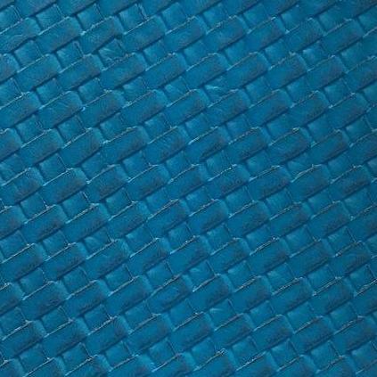 Blue Basket Weave Upholstery Vinyl Fabric,