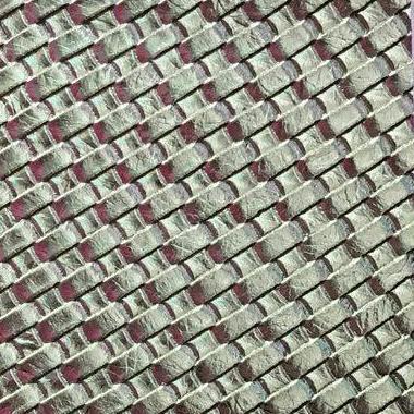 Silver Basket Weave Upholstery Vinyl Fabric,